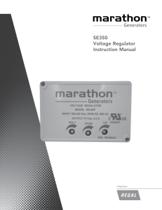 SE350 Voltage Regulator Instruction Manual