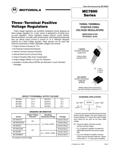 Three-Terminal Positive Voltage Regulators