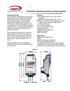 DE-SWADJ Adjustable Switching Voltage Regulator