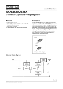 KA78XX/KA78XXA 3-terminal 1A Positive Voltage Regulator