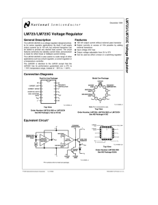 LM723 LM723C Voltage Regulator - Elektronik