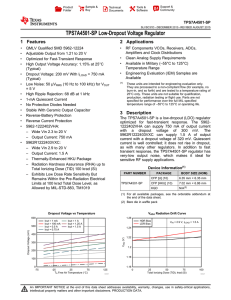 TPS7A4501-SP Low-Dropout Voltage Regulator