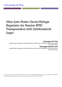 Ultra-Low-Power Series Voltage Regulator for Passive RFID