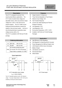 1A LOW-DROPOUT POSITIVE FIXED AND ADJUSTABLE