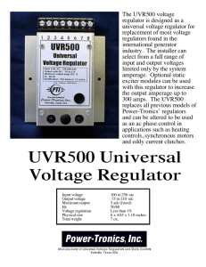 UVR500 Universal Voltage Regulator - Power