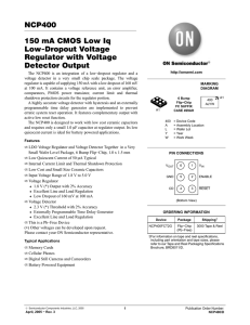 NCP400 150 mA CMOS Low Iq Low−Dropout Voltage Regulator