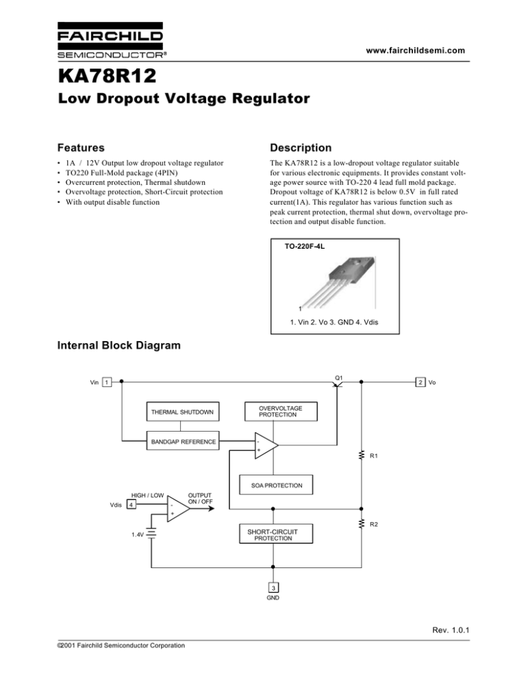 JRC NJM2388F84 Low Dropout Voltage Regulator - TO220F-4 Package (1 Piece)
