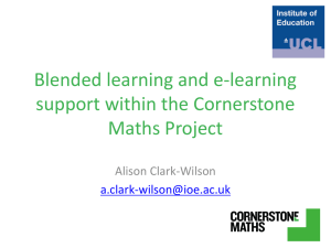 Blended learning and e-learning support within the Cornerstone