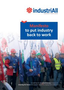 Manifesto to put industry back to work