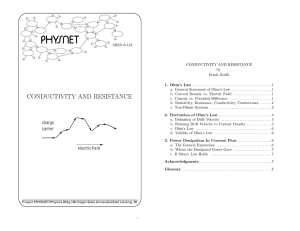 conductivity and resistance