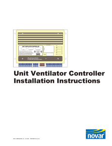 Unit Ventilator Controller (UVC) Installation