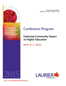 Conference Program - Wilfrid Laurier University