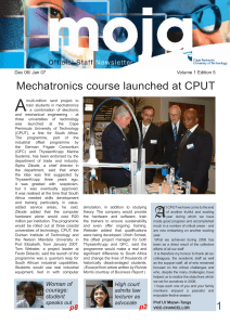 Mechatronics course launched at CPUT