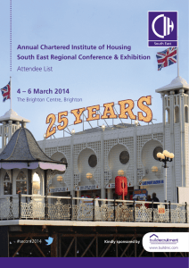 4 – 6 March 2014 - Chartered Institute of Housing