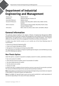 Department of Industrial Engineering and Management