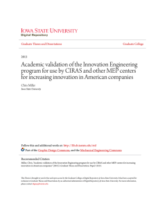 Academic validation of the Innovation Engineering program for use