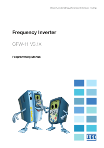 WEG CFW11 Programming Manual