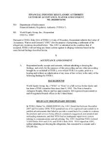 weg finra awc - Israels Neuman, PLC