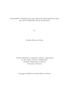 Atmospheric Temperature and Pressure Measurements from the