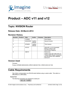 Nvision 9000 Router UserNote 26MAR2014