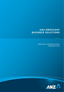 ANZ Merchant Business Solutions Merchant Operating Guide