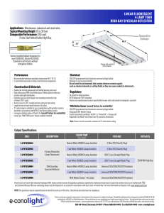 LINEAR FLUORESCENT 4-LAMP T5HO HIGH BAY SPECULAR