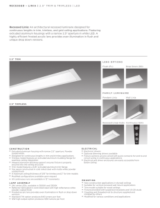 Recessed Linia: An architectural recessed luminaire