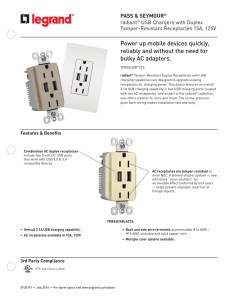 radiant® USB Chargers with Duplex Tamper-Resistant