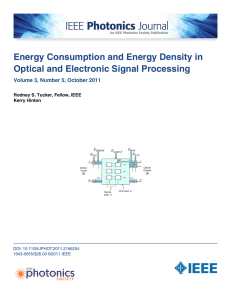 Energy Consumption and Energy Density in Optical and Electronic