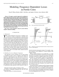 Modeling Frequency-Dependent Losses in Ferrite