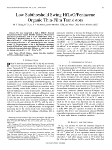 Low Subthreshold Swing HfLaO/Pentacene Organic Thin