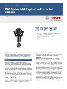 MIC Series 440 Explosion-Protected Camera