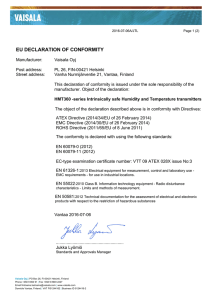 HMT360 Series Certificates