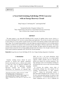 A Novel Soft-Switching Full-Bridge PWM Converter with an Energy