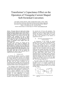 Transformer`s Capacitance Effect on the Operation of Triangular