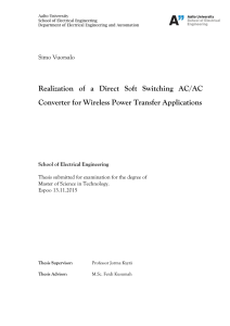 Realization of a direct soft switching AC/AC converter for