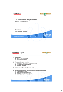 1 LLC Resonant Half Bridge Converter Design