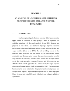 CHAPTER 2 AN ANALYSIS OF LC COUPLED SOFT SWITCHING