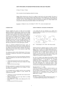 1 soft switching inverter power source for arc welding