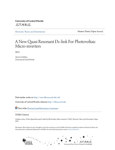 A New Quasi Resonant Dc-link For Photovoltaic Micro