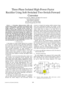 Three-phase isolated high-power-factor rectifier using soft