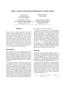 AdOpt: Analog VLSI Stochastic Optimization for Adaptive Optics
