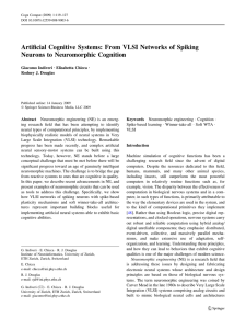 Artificial Cognitive Systems: From VLSI Networks of Spiking Neurons
