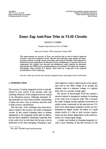 Zener Zap Anti-Fuse Trim in VLSI Circuits