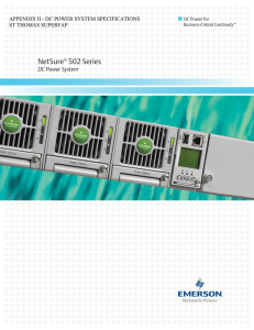 Appendix I - STT-01 DC Power System specifications