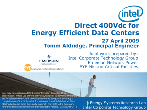 Direct 400Vdc for the Data Center