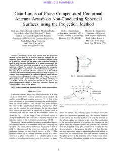 Gain Limits of Phase Compensated Conformal Antenna Arrays on