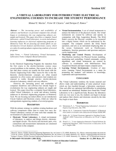 A Virtual Laboratory For Introductory Electrical Engineering Courses