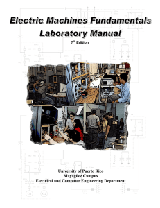UPRM Electric Machines Laboratory Manual