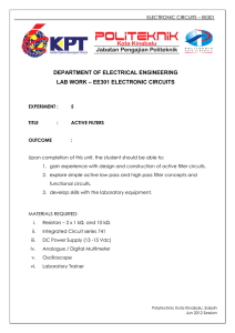 DEPARTMENT OF ELECTRICAL ENGINEERING LAB WORK